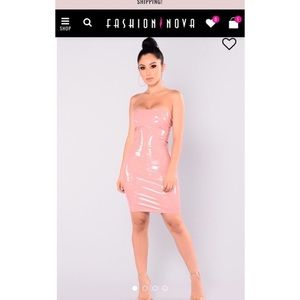 Size L Pink Latex Dress